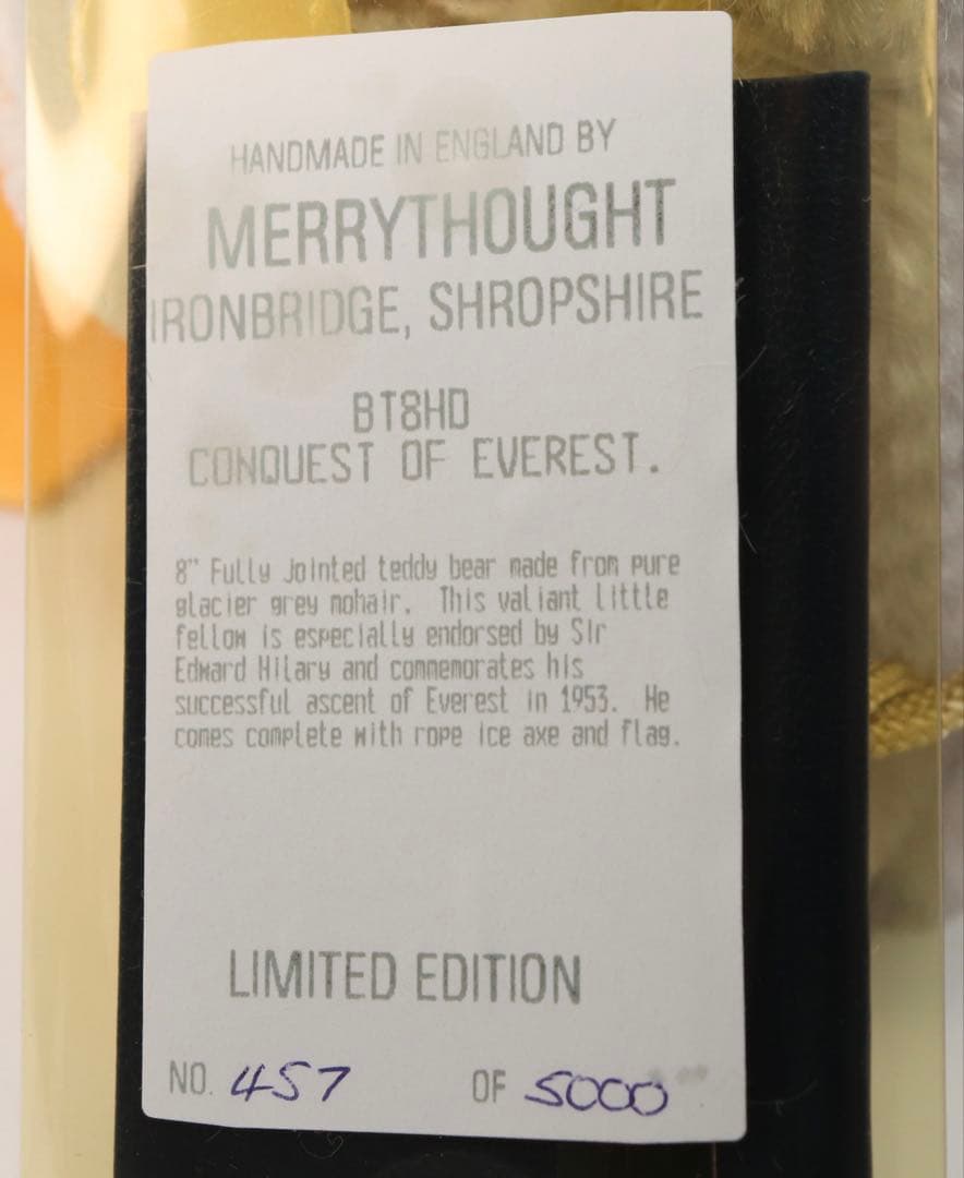 CONQUEST OF EVEREST BEAR 1993年登頂40周年記念