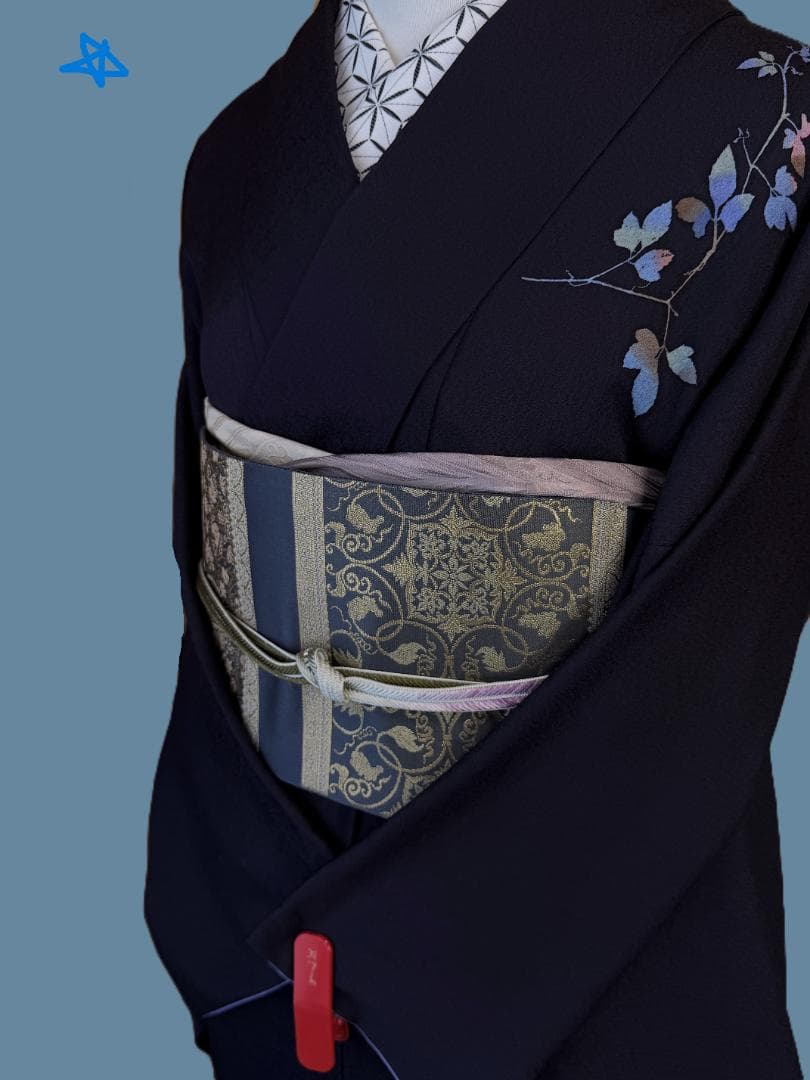 帯3箔清兵衛 草木染 正倉院間道裂織 袋帯 グレー系 未使用品 長さ