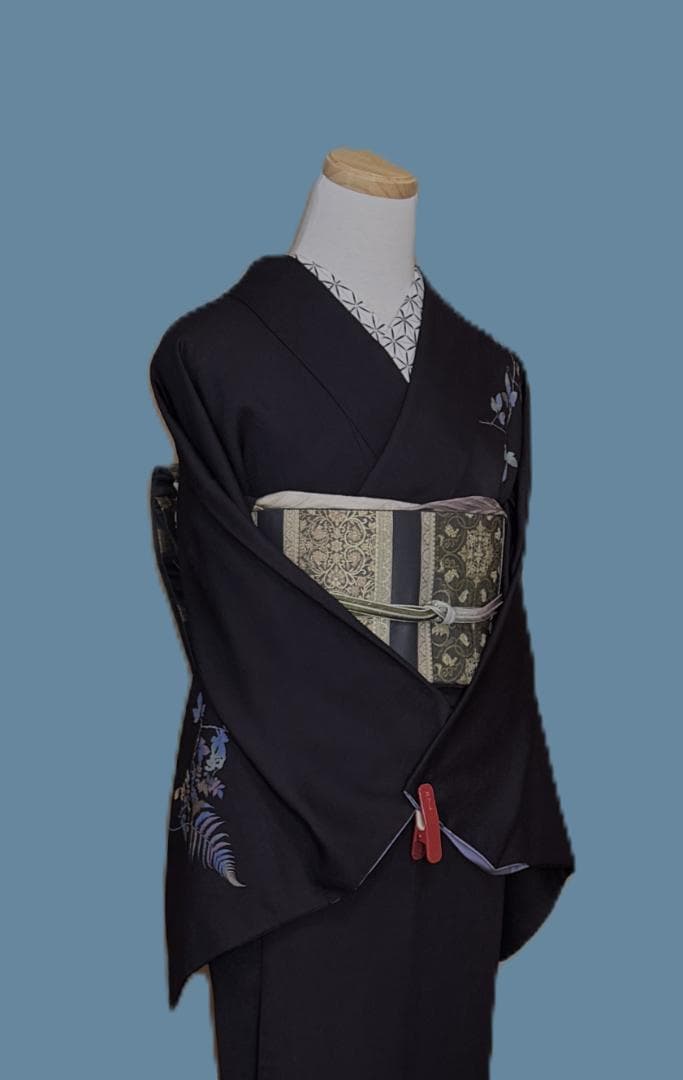 帯3箔清兵衛 草木染 正倉院間道裂織 袋帯 グレー系 未使用品 長さ