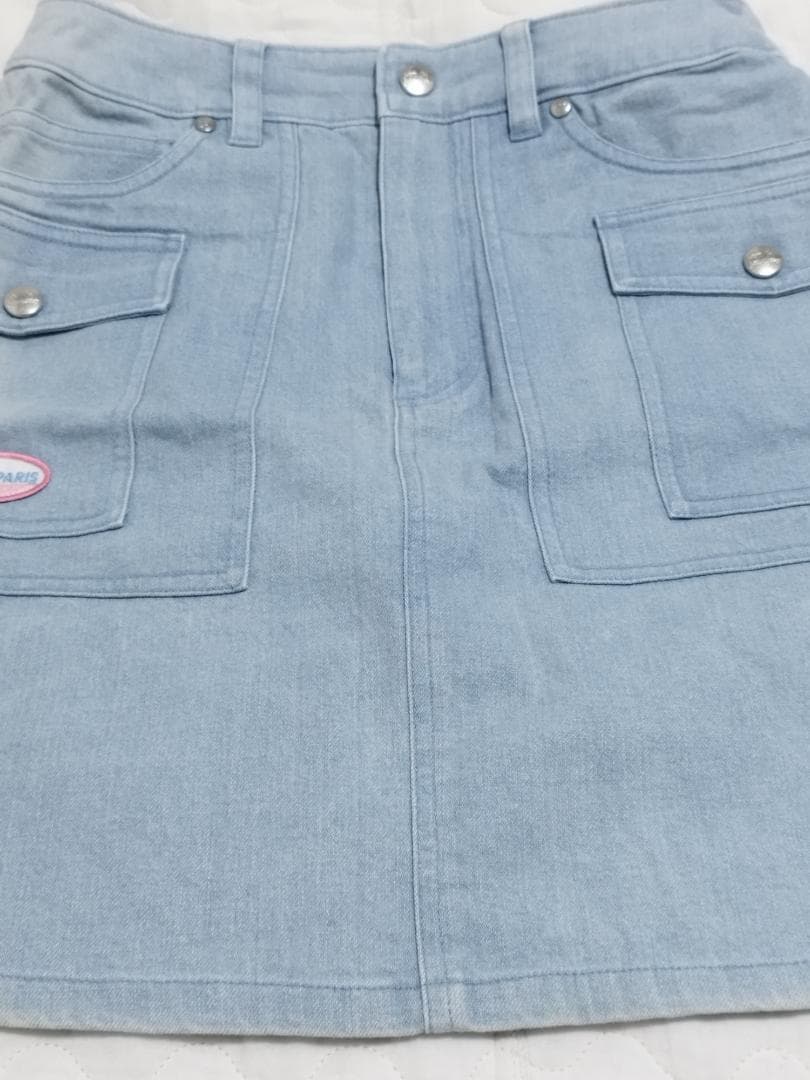 【希少】ポンポネット　ミントくん　デニム台形スカート　160