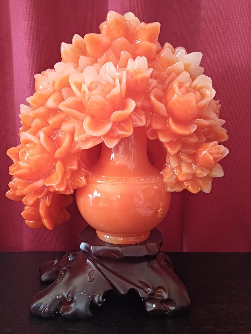 おすすめ！中国工芸品 牡丹の花置物 風水アイテムの通販はau PAY