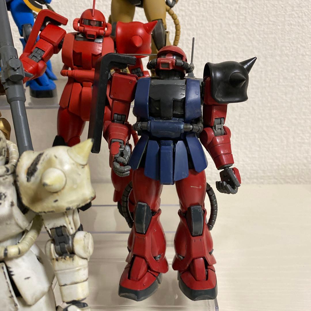 MG 1/100　ザク　ウェザリング強　11体まとめ ダメージ加工 塗装完成品