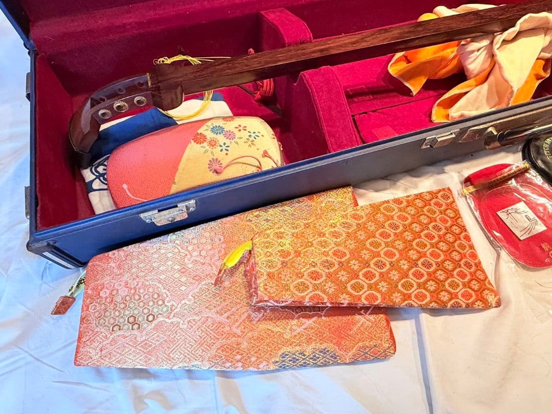 三味線 和楽器 細棹 長唄 撥 ハードケース 付属