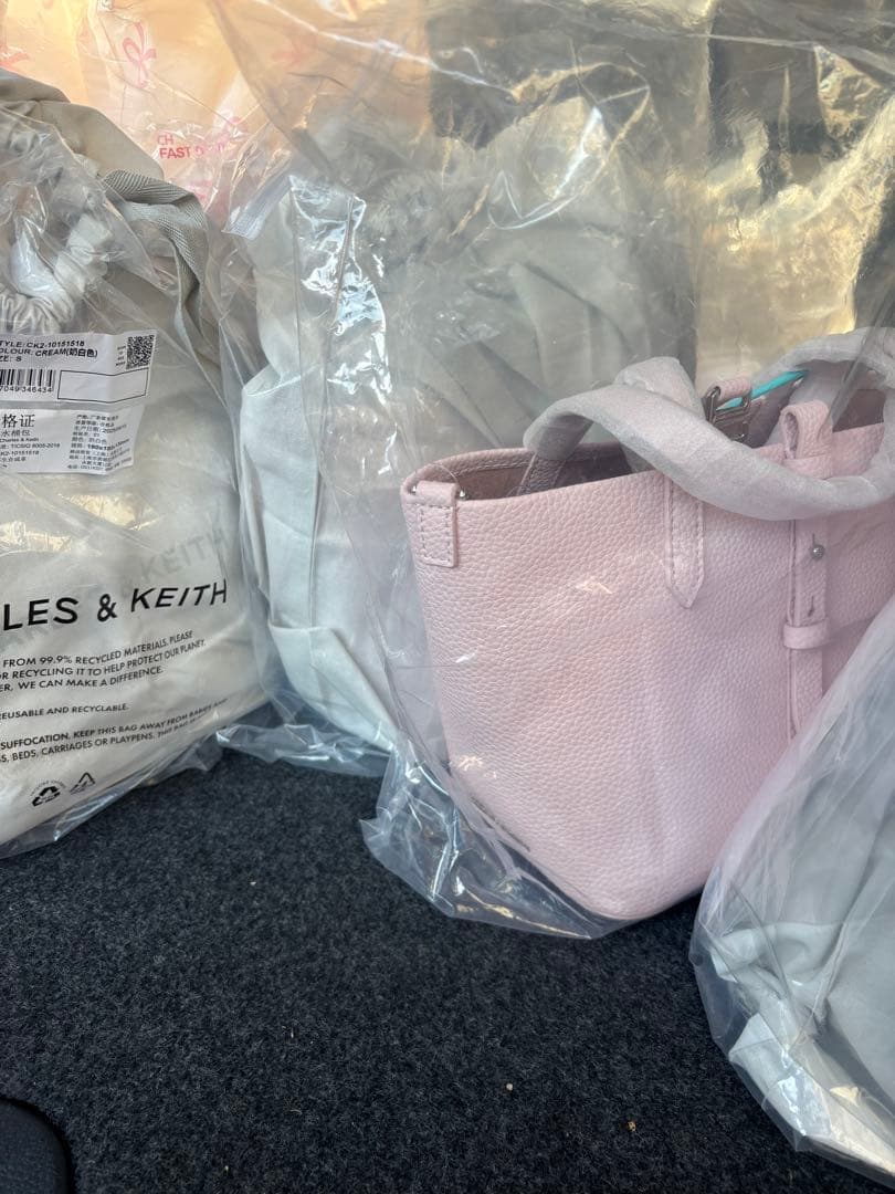 Beryl ベリル リサイクルレザーバケツバッグ ピンク