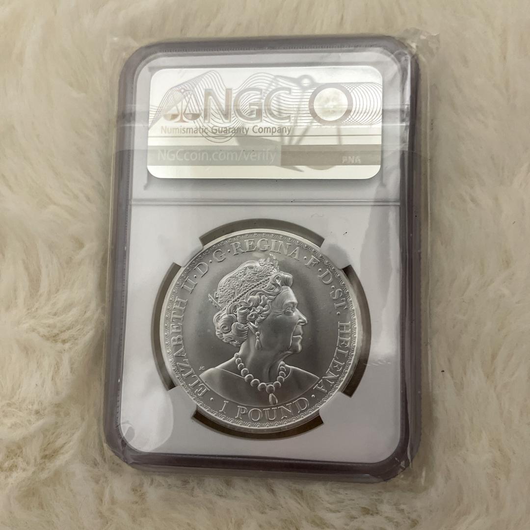 2023 セントヘレナ ウナとライオン 1ポンド銀貨 NGC MS70 2023 セント