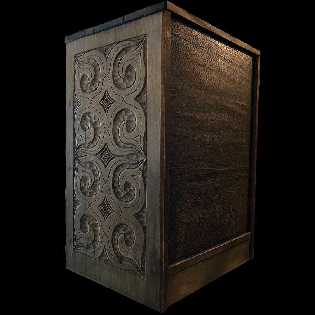 アイヌ 木彫り 小引き出し 小物 木製 引き出し チェスト ビンテージ