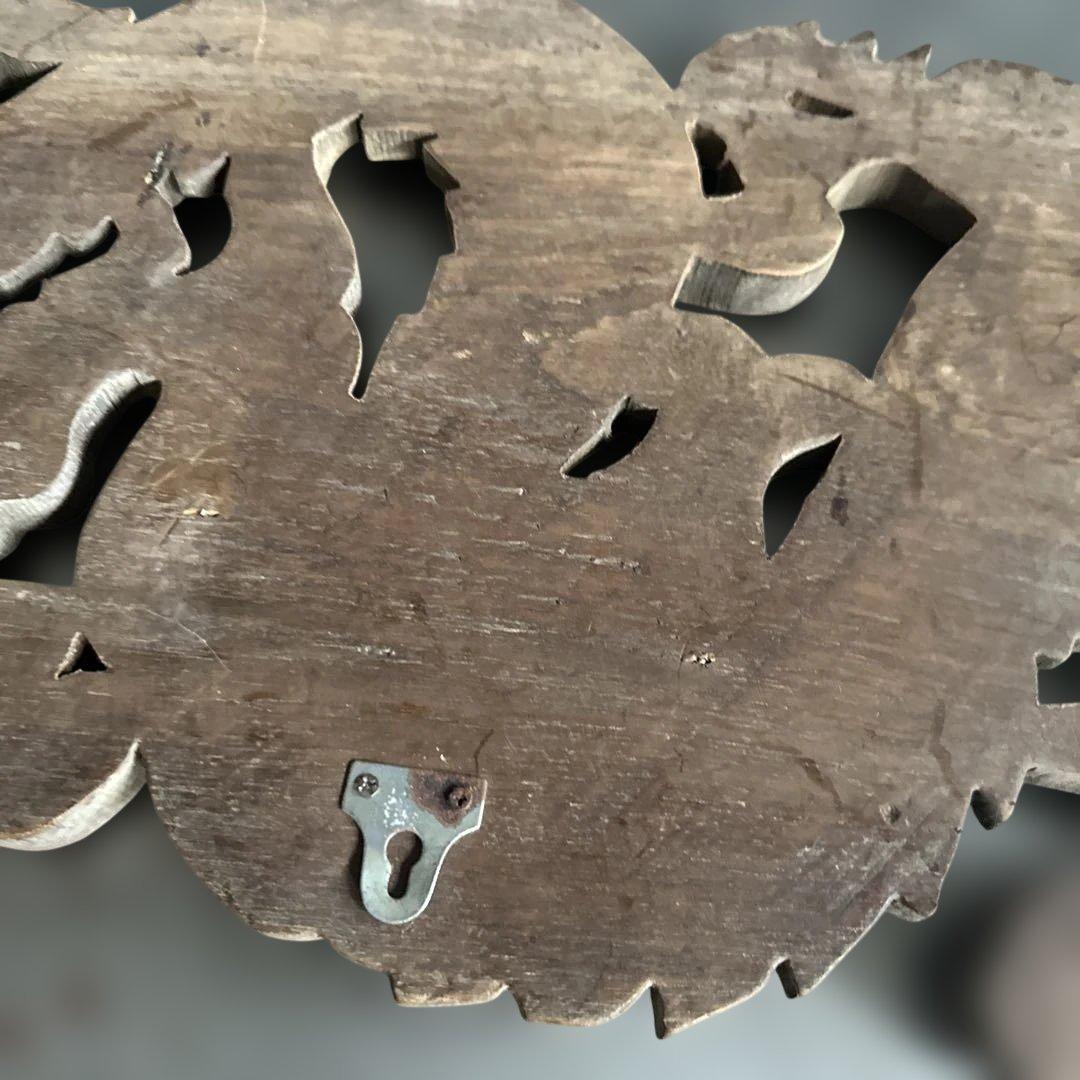 ヴィンテージ 木製龍ドラゴン彫刻