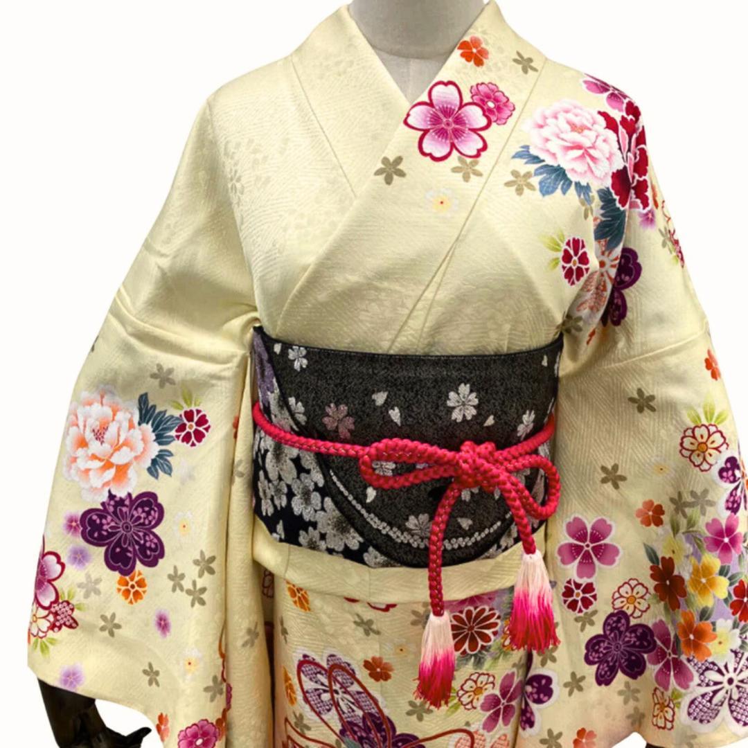 ≪早い者勝ち≫【美品】 振袖セット 成人式 正絹 古典柄 振袖 黄色