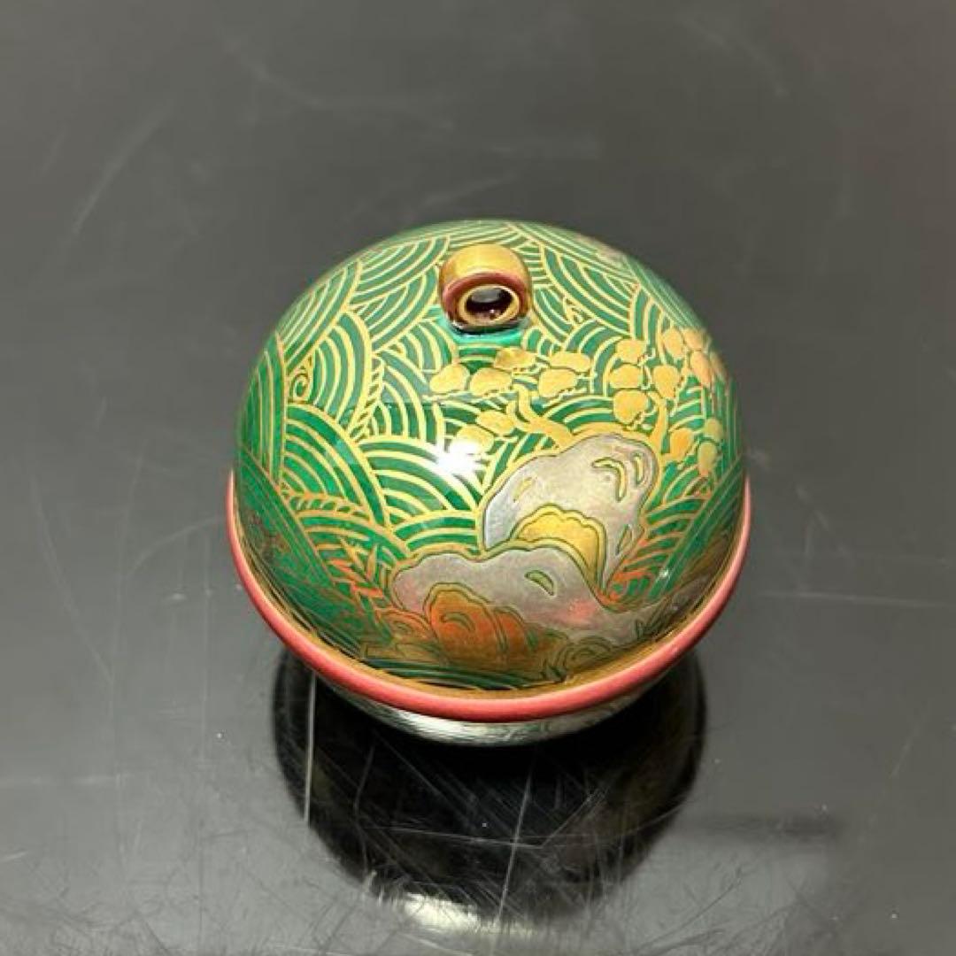 翠嵐 青交趾鈴香合 茶道具懐石茶箱鵬雲斎坐忘斎淡々斎