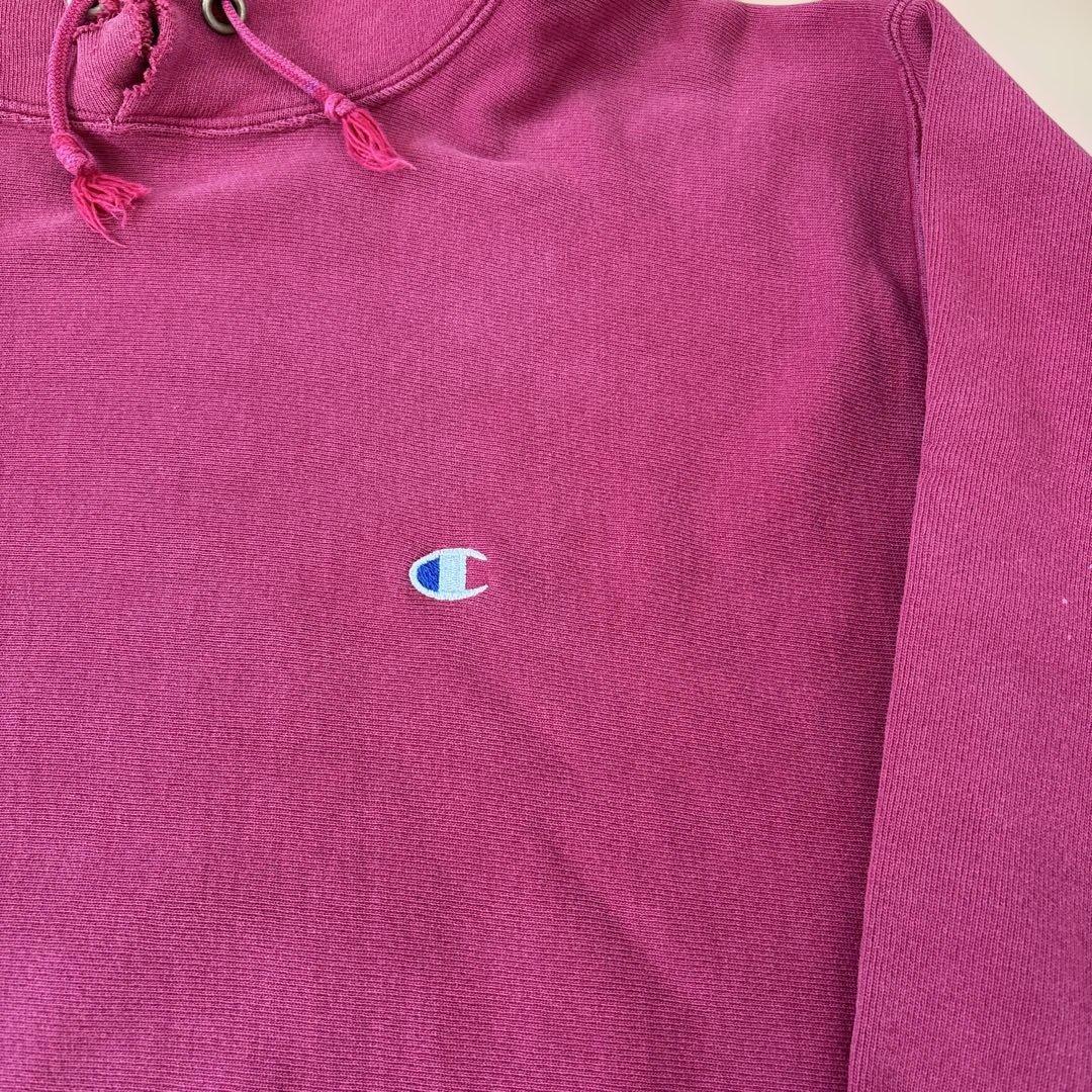 ビンテージ　USA製　チャンピオン　目付きRWパーカーXXL ルビーレッド