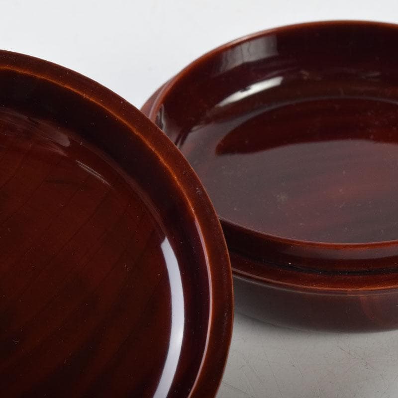 人間国宝　山下義人作　屋島神社古材　木地　呂塗　蕪蒔絵　香合　共箱　V　8927