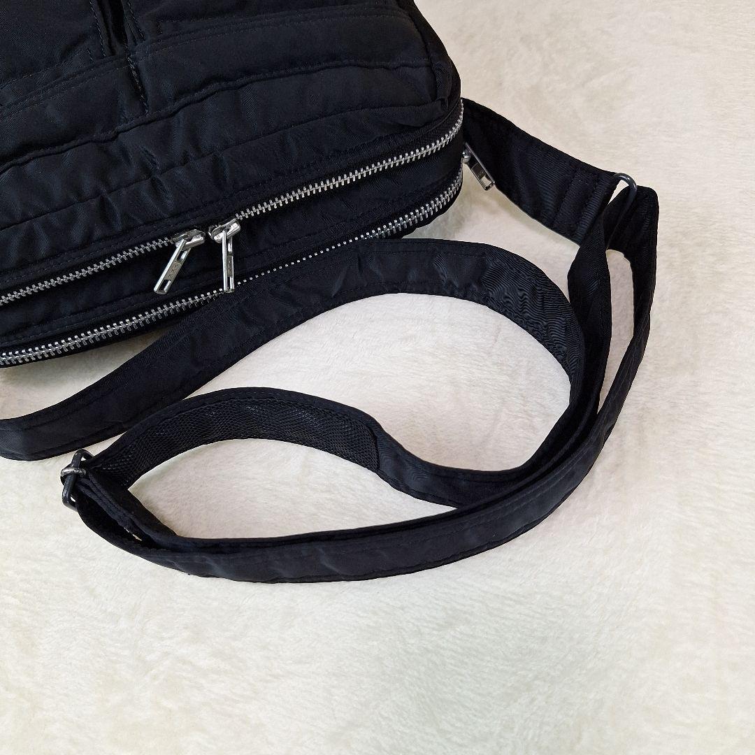 PORTER 2層式　タンカー ショルダーバッグ 男女兼用　ブラック　Sサイズ