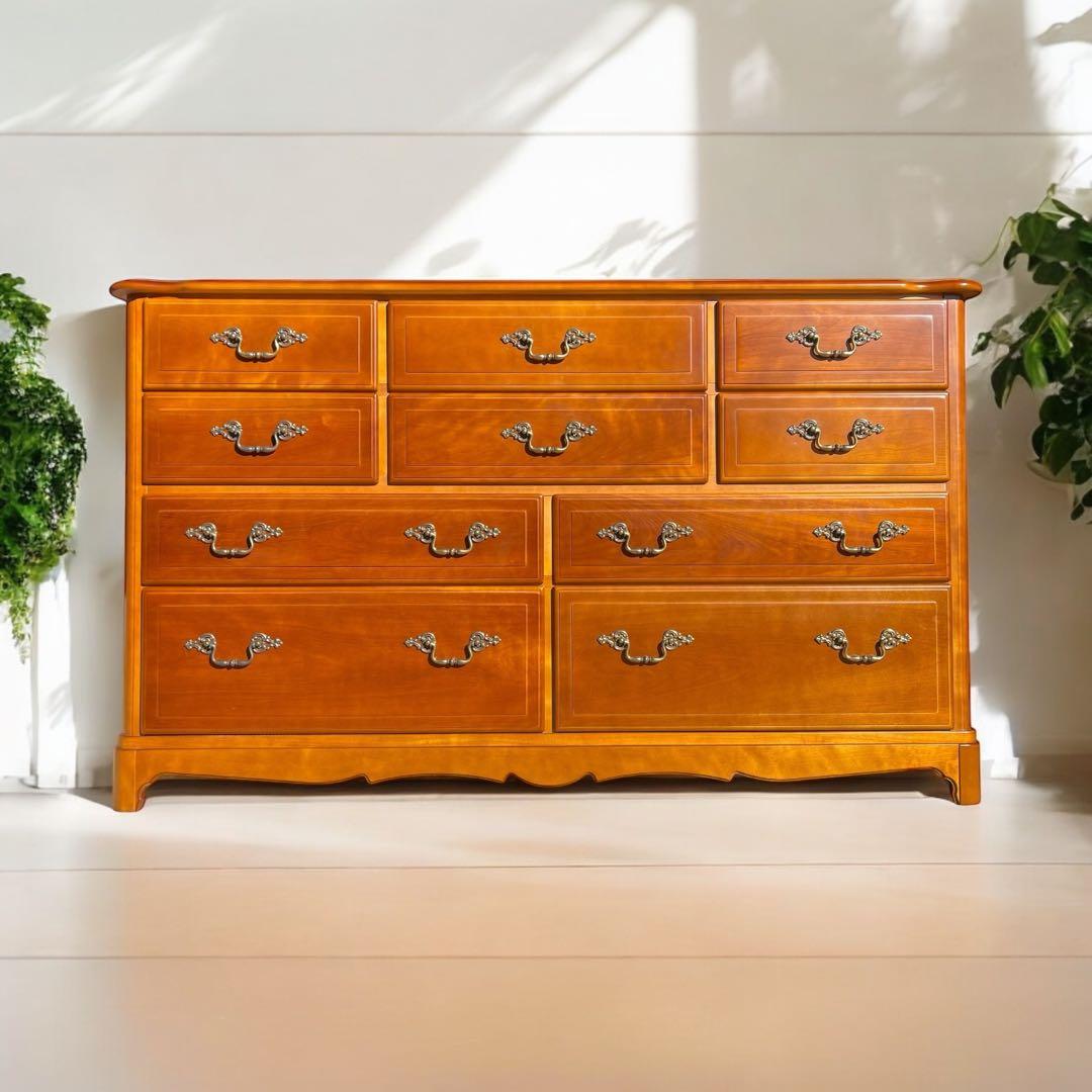 大塚家具 キャビネット サイドボード アンティーク タンス チェスト 大塚家具 キャビネット ブライトン 幅80cm マホガニー材 大塚家具（IDC