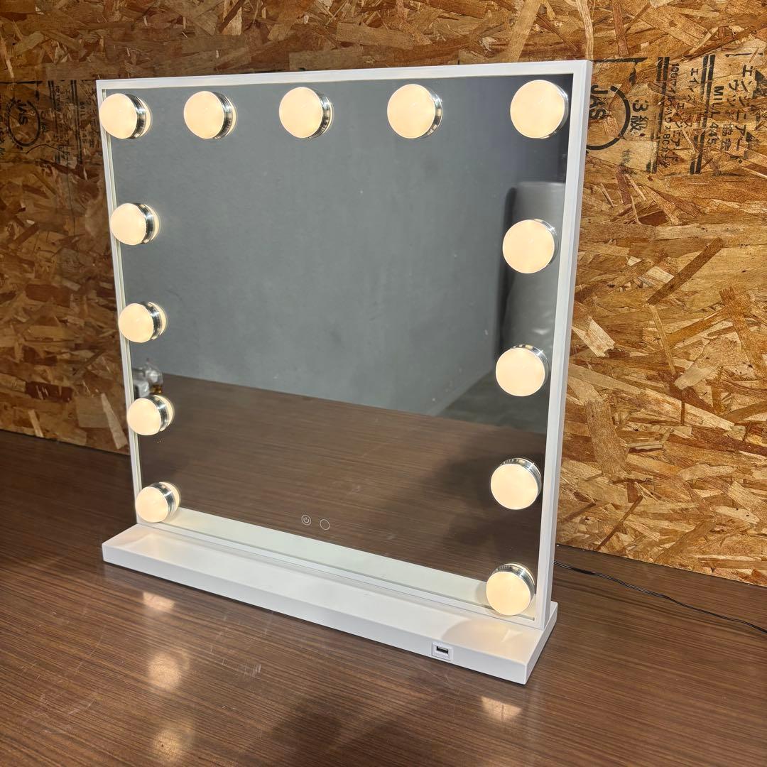 美品 エルドラド　ハリウッドミラー　ホワイト　(締め具あり)