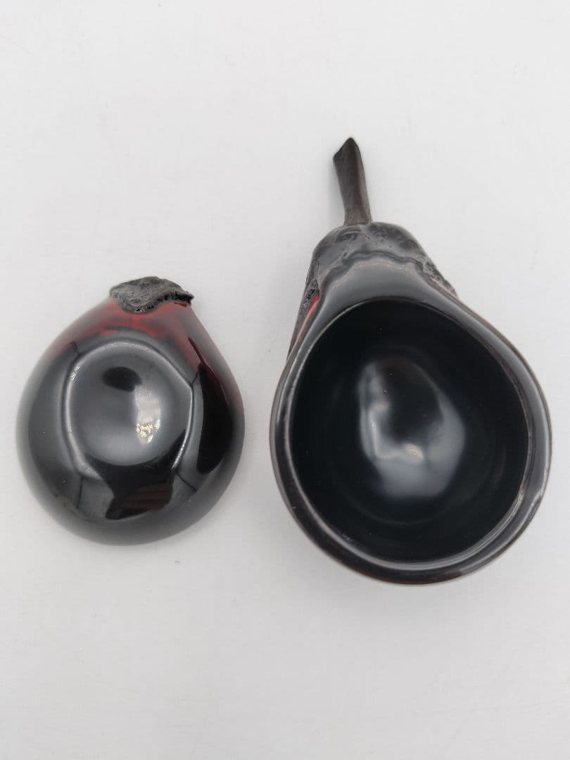 b40 【新品・未使用】香合 総乾漆造 茄子 中津昭史 木箱 茶道具