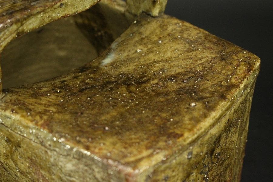 茶道具 古唐津 手付 水指(ZE568)