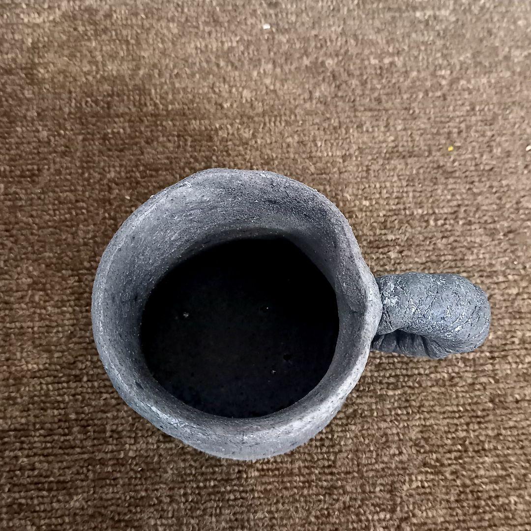 珠洲古窯 燻べ焼 ジョッキ 2客 ペア 中山達磨 栞付 未使用