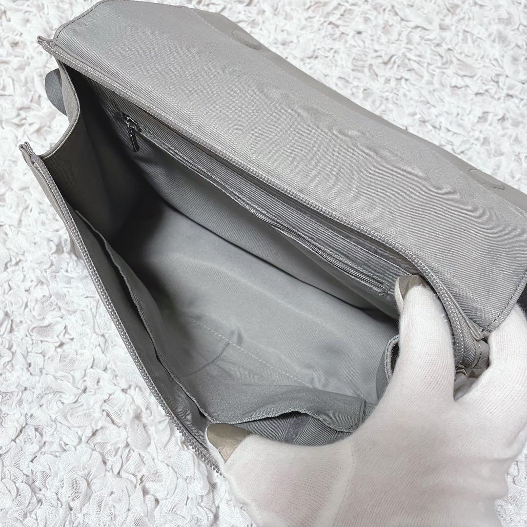 未使用級✨ear PAPILLONNER ワイドテープショルダーバッグ グレー