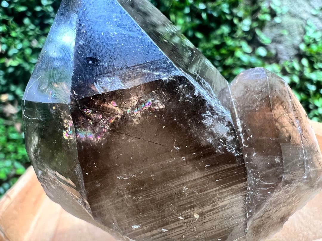 超希少石⭐︎虹入りブラックルチル内包⭐︎国産スモーキークォーツ