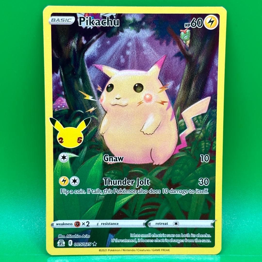 ポケモンカード 海外 フルアート ピカチュウ ホロ 25周年 プロモ 英語