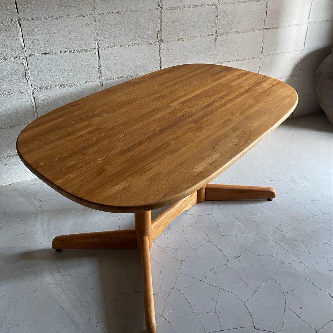 飛騨産業　オールドキツツキマーク　ダイニングテーブル　オーク材無垢　ヴィンテージ