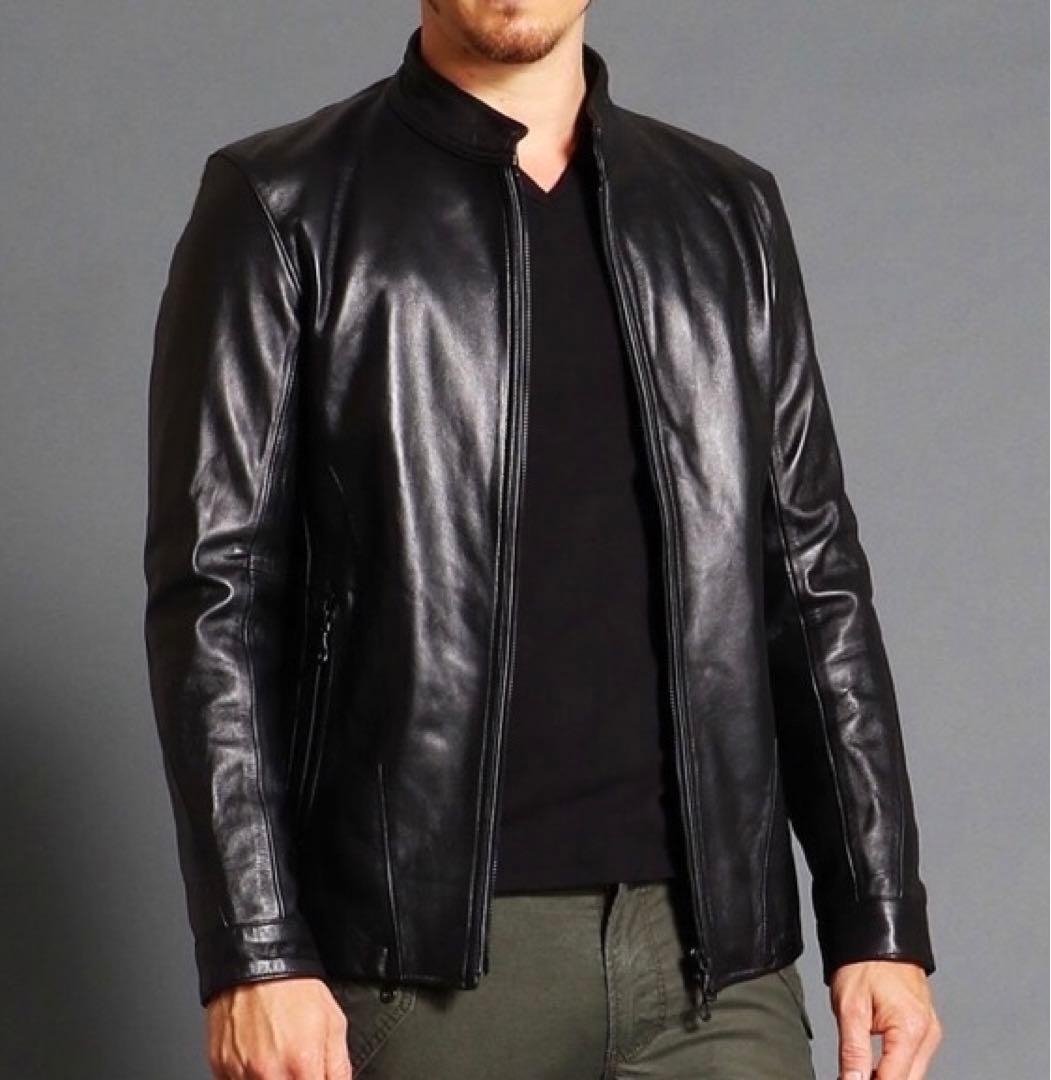 NICOLE CLUB FOR MEN ラムレザージャケット Lサイズ やぎ革 Lsize