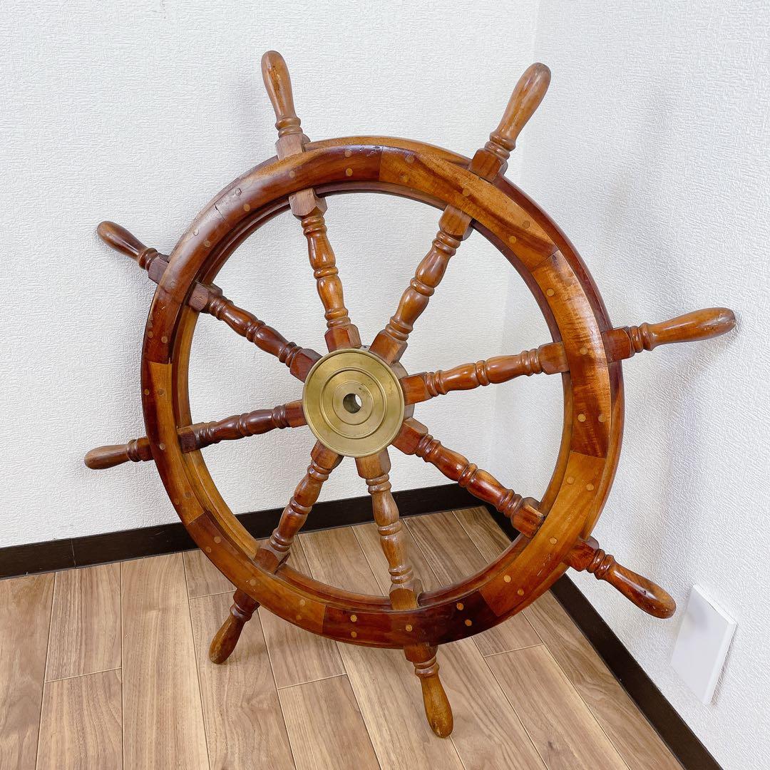 船 舵 かじ インテリア お洒落 バー レストラン 木製