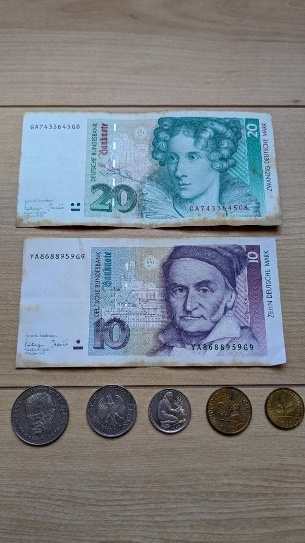 旧ドイツマルク 紙幣とコインセット - メルカリ