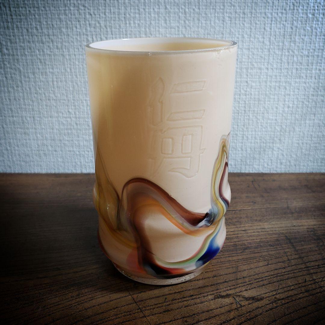 仁丹 コップ グラス 昭和レトロ マーブルガラス ガラスコップ