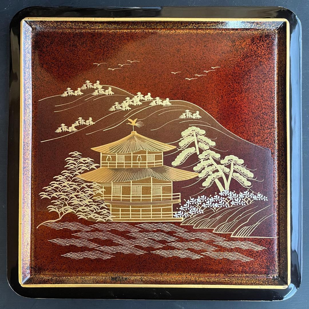 重箱 最高級 四段 重台 金盛 高蒔絵 螺鈿 梨子地 漆共箱 正月 おせち