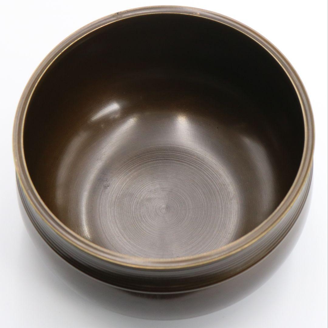 一ノ瀬宗也造 唐銅 口糸目建水 茶道具 共箱/共布 V267 BC23