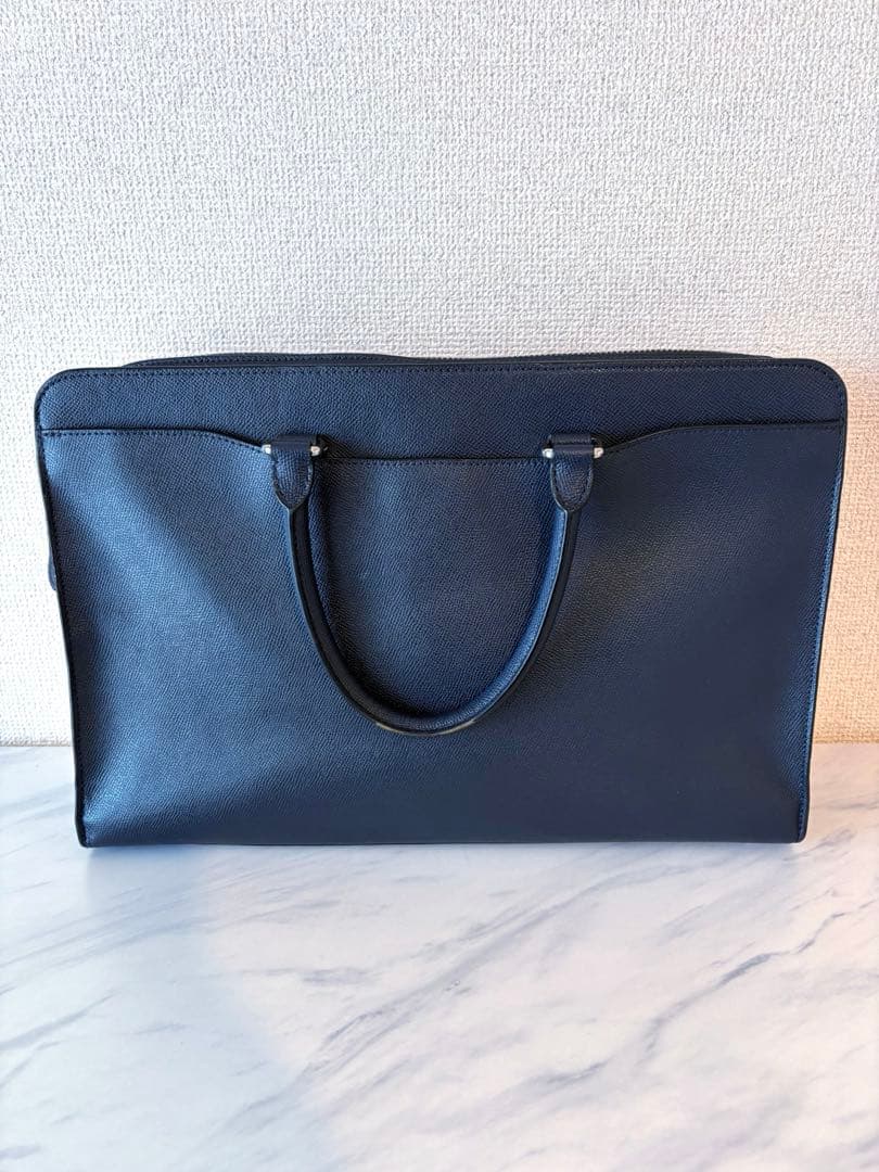 おしゃれ COACH コーチ レザービジネスバッグ ネイビー