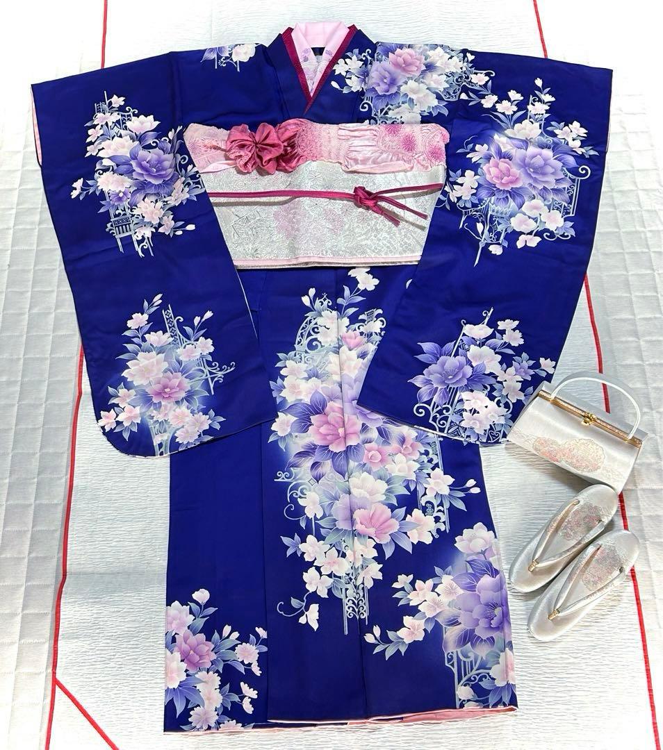 振袖 着物 紺色 振袖フルセット 美品 楽天市場】【成人式 振袖
