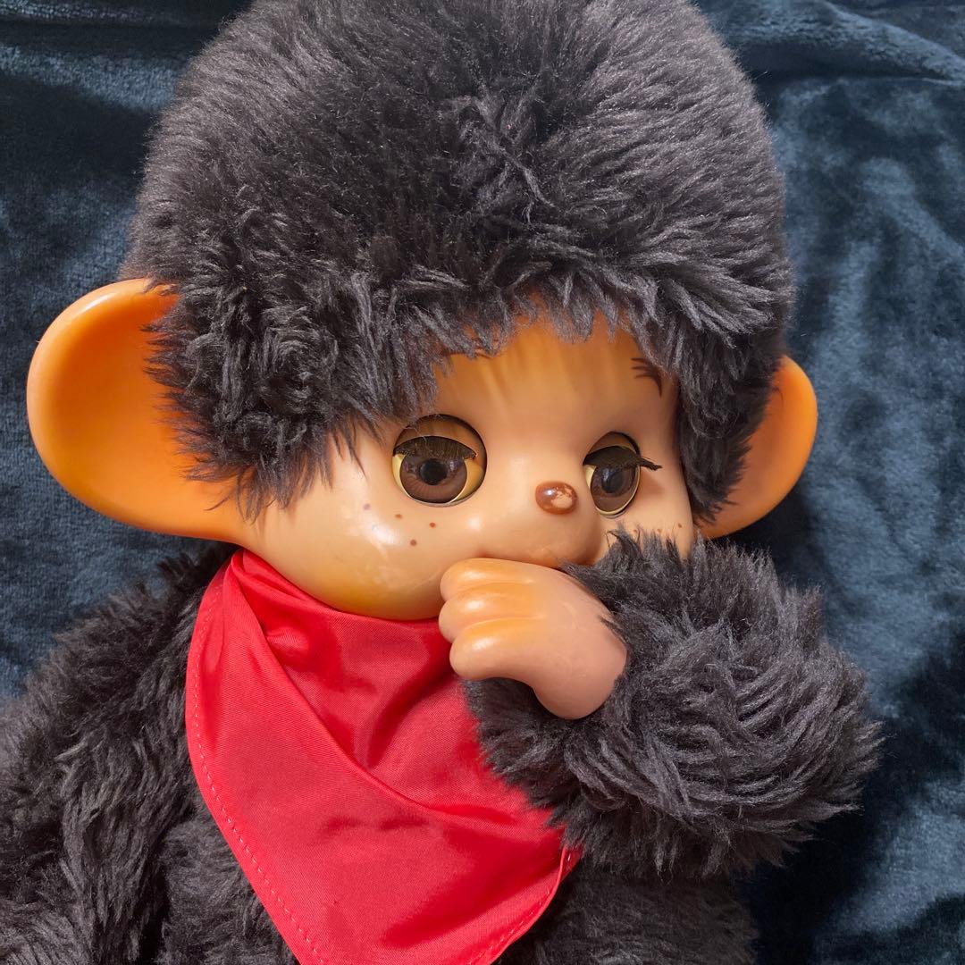 モンチッチ ぬいぐるみ 大きいサイズ 赤いスカーフ付き