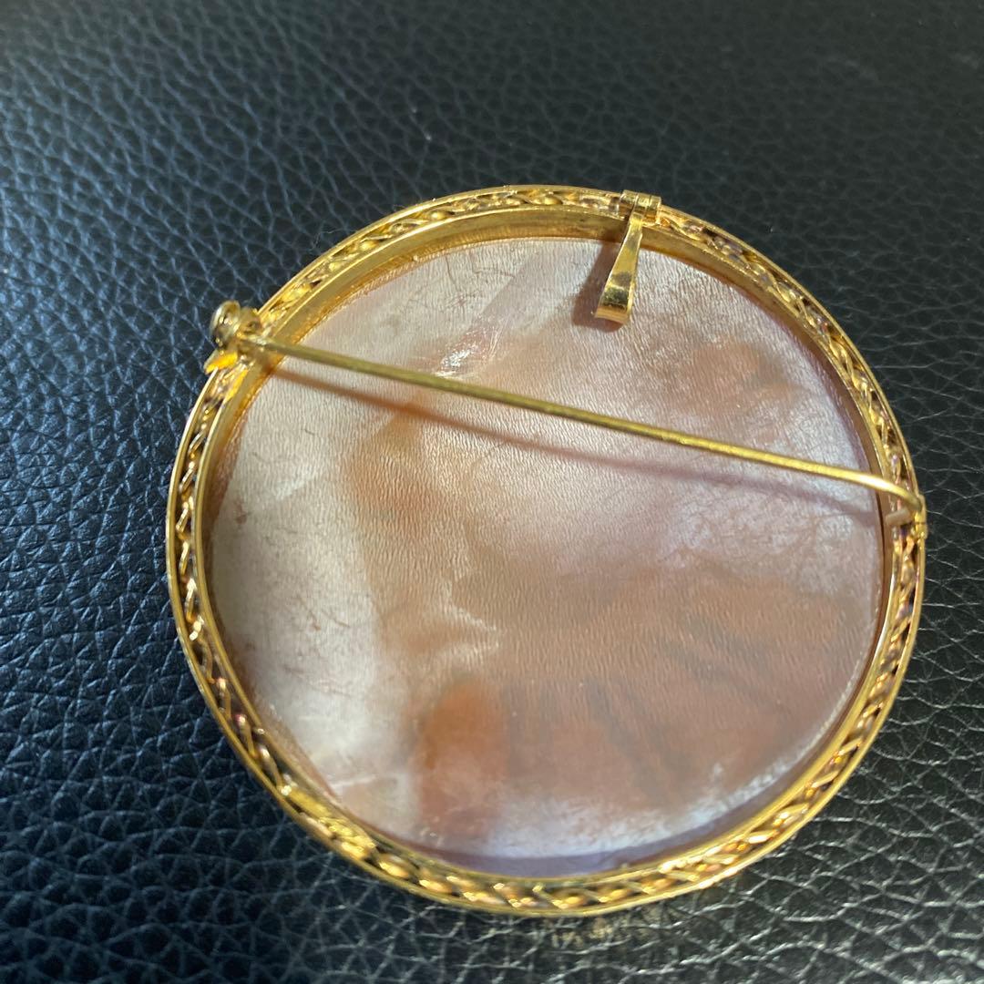 K18枠❤️カメオブローチ 十二星座 ヴィンテージ 一点物 貴金属