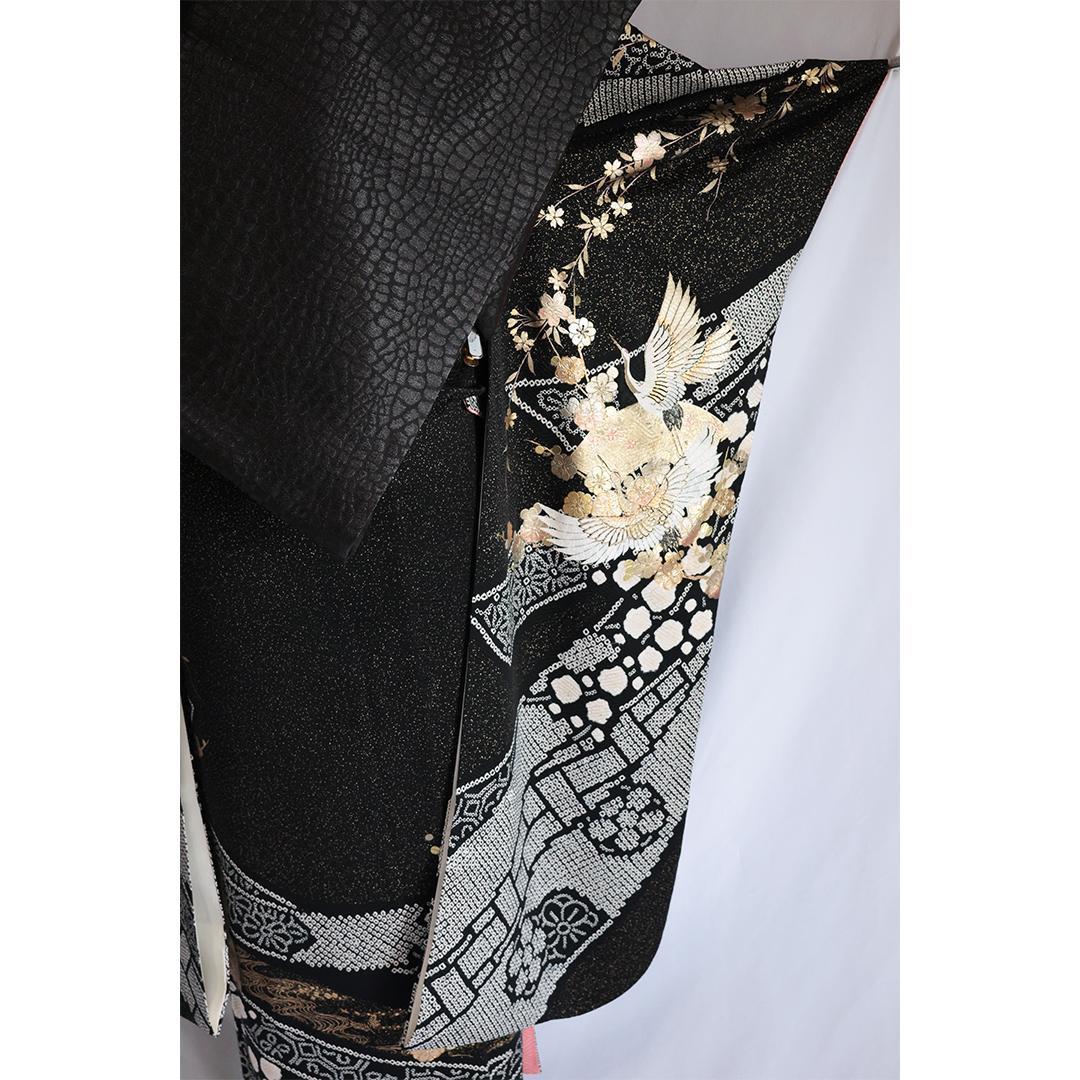 フローラ様専用】豪華□やまと部分絞り黒□振袖8点セットフルセット