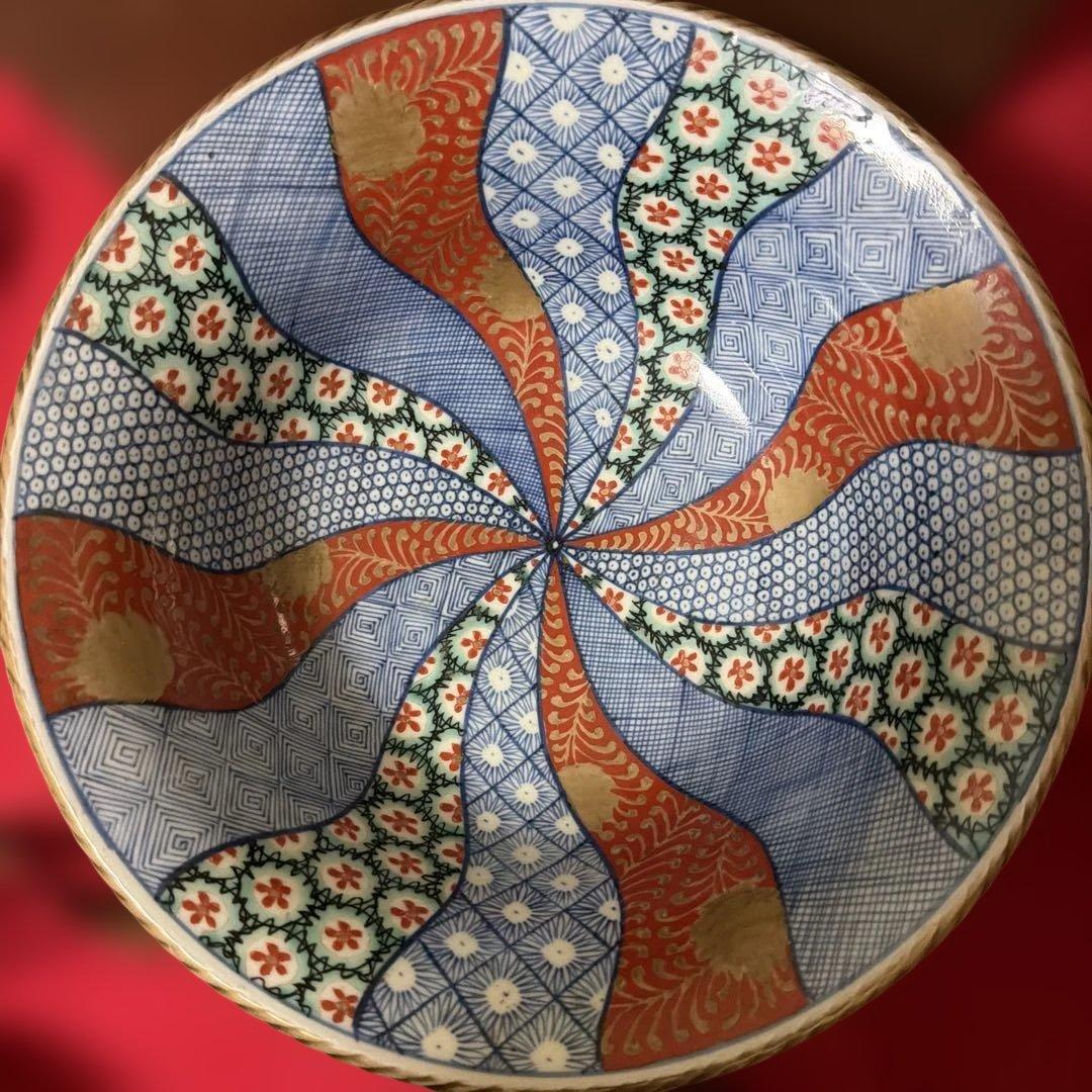 古美術 骨董品 江戸中期 菊割花地紋祥瑞五良大甫 造時代箱(元緑七年