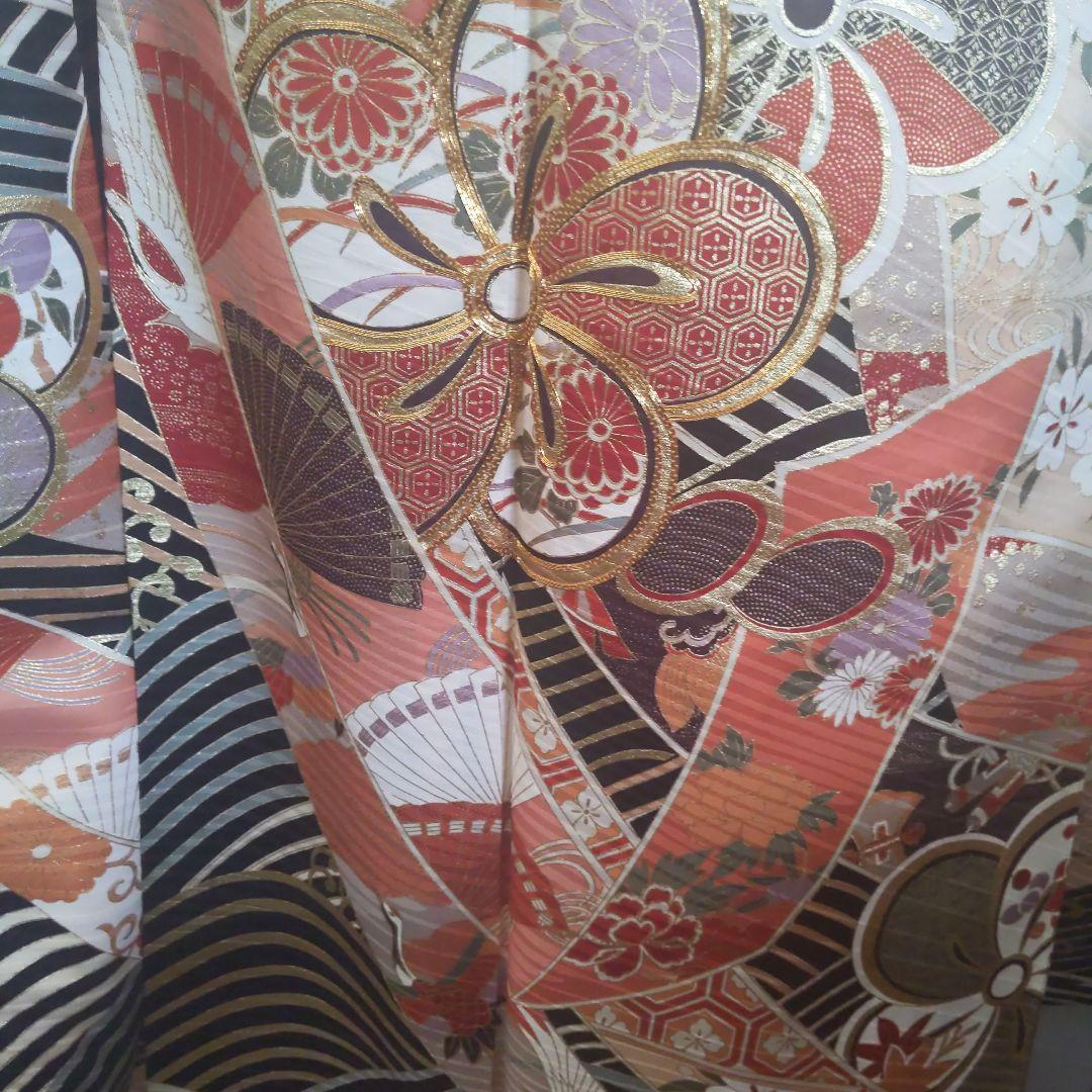 453【最終価格】古典柄 和モダン【正絹振袖7点フルセット】成人式卒業