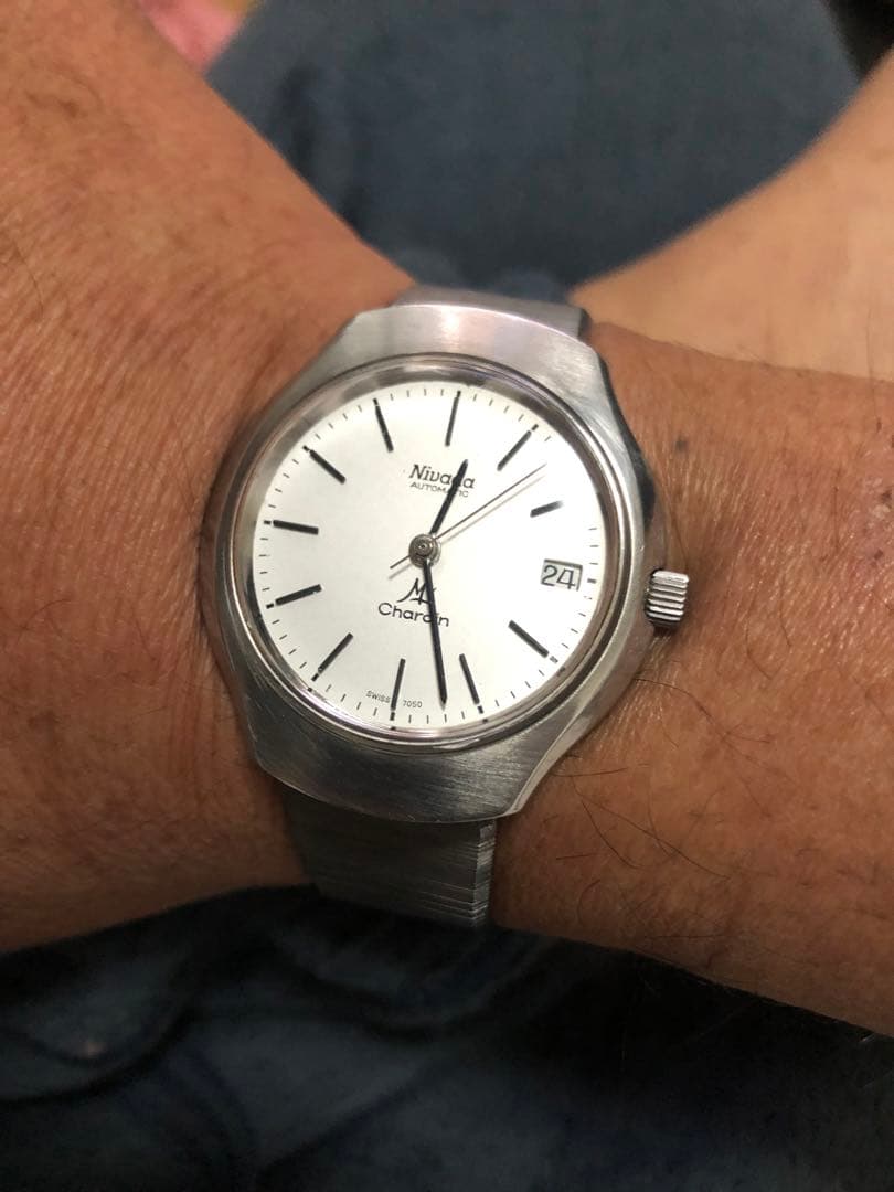 美品★稼動良好★ニバダ　シャルダン　自動巻　ヴィンテージ　メンズ　腕時計