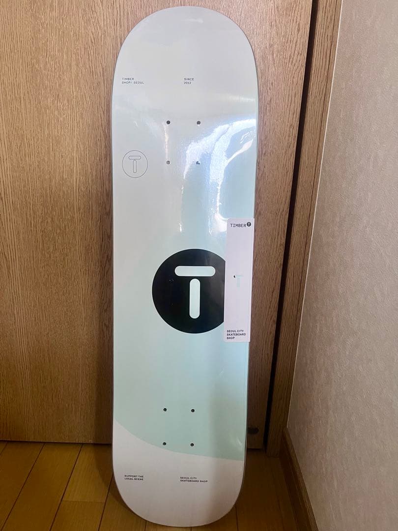 Timber スケートボードデッキ スケボー　青/白