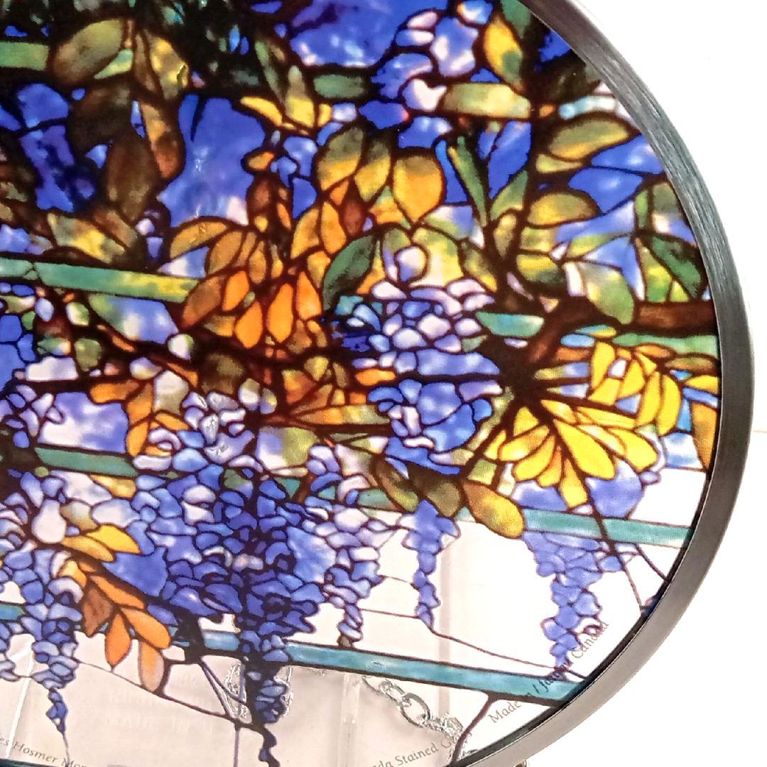 新品 夏・ゼブラアゲハ蝶と朝顔 カナダ・ステンドグラス社 ちょうちょ