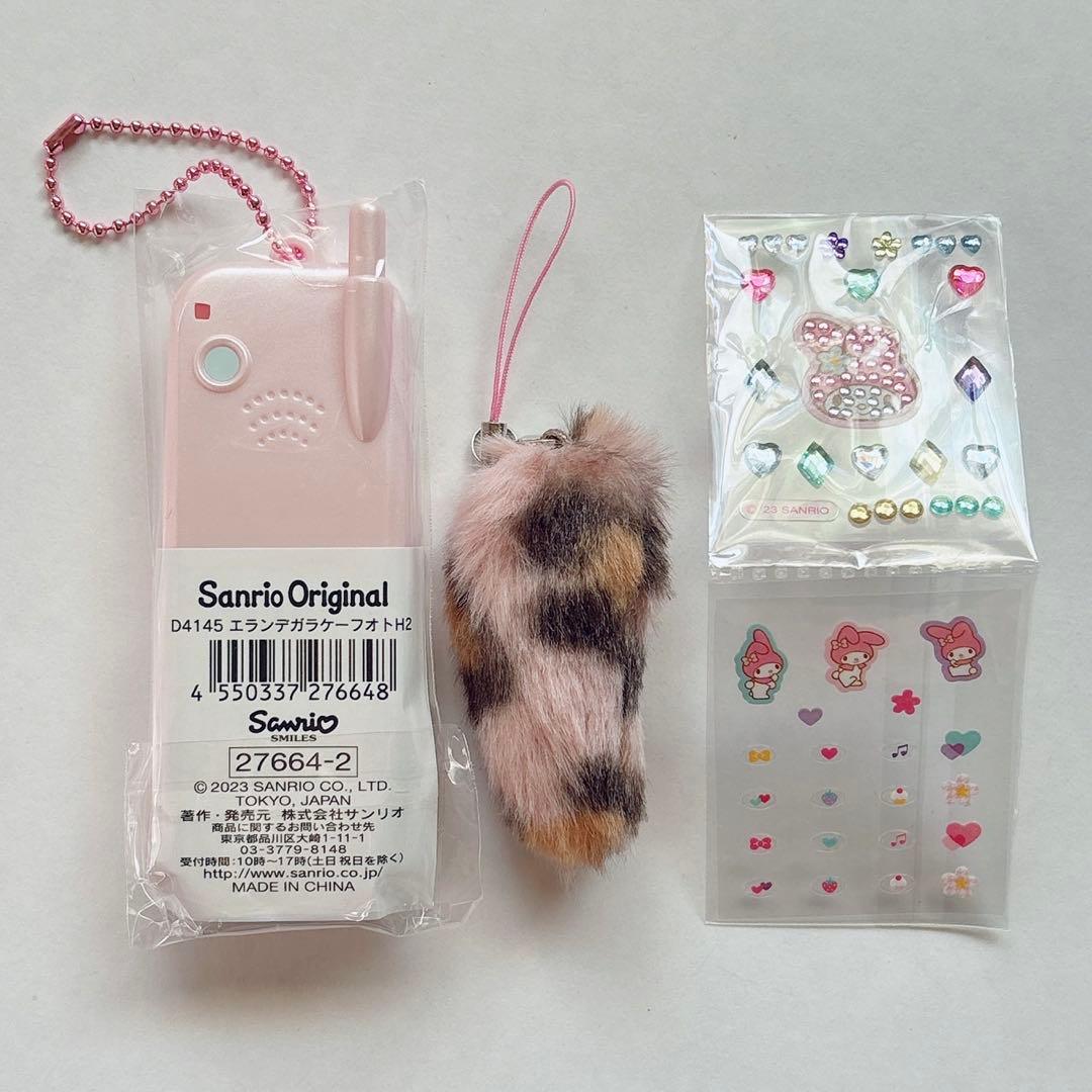 ♡ キティ マイメロ ガラケーフォトホルダー 平成 携帯 ミニチュア
