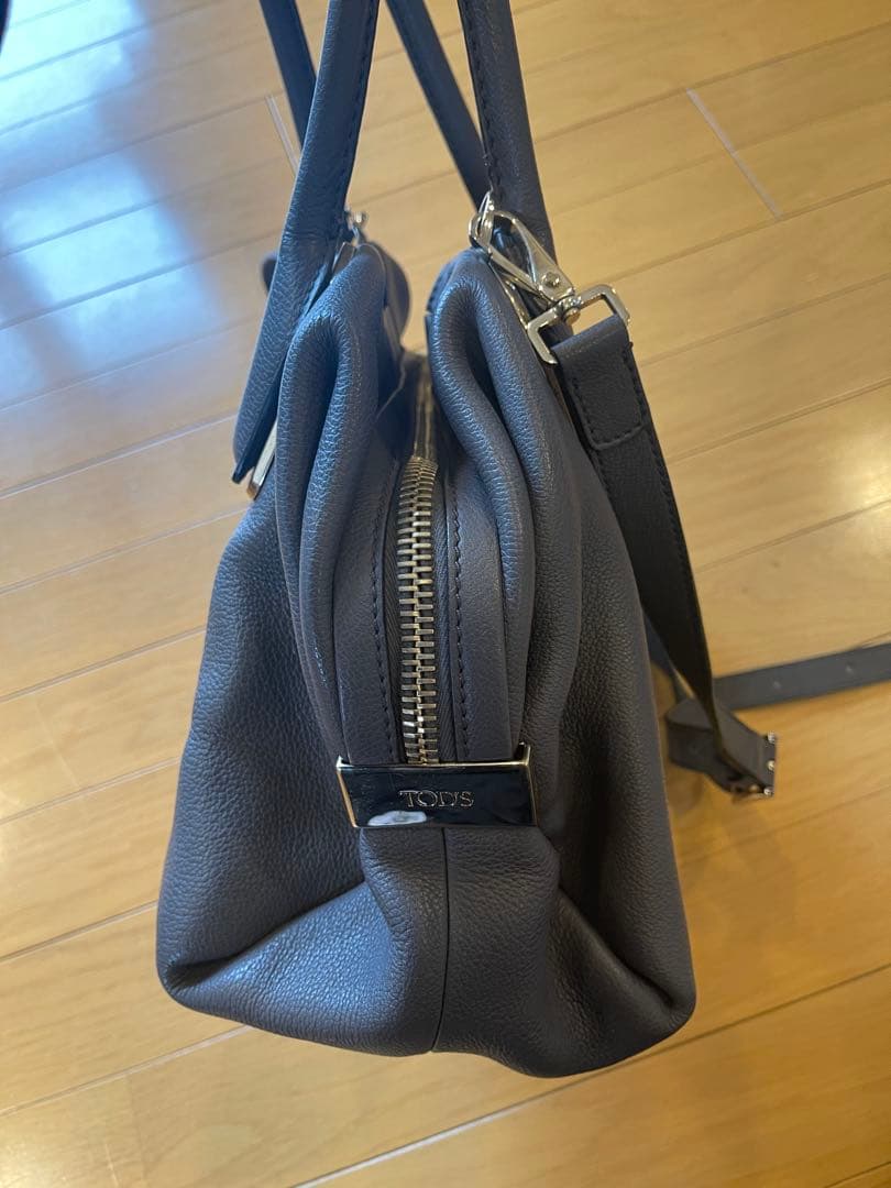 Tod’s D Bow Bag トッズ　グレー　レザー ハンドバッグ