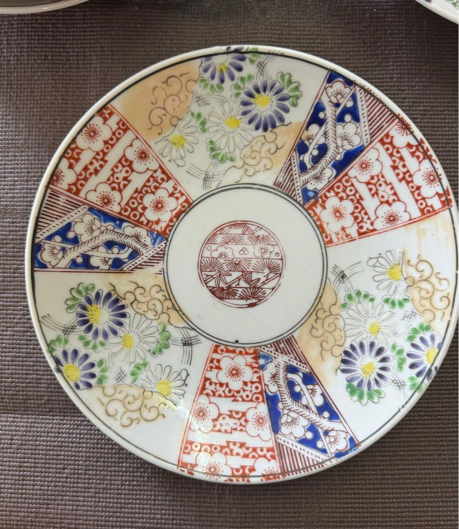 古伊万里　伊万里　色絵　中皿　蔵出し　江戸-明治