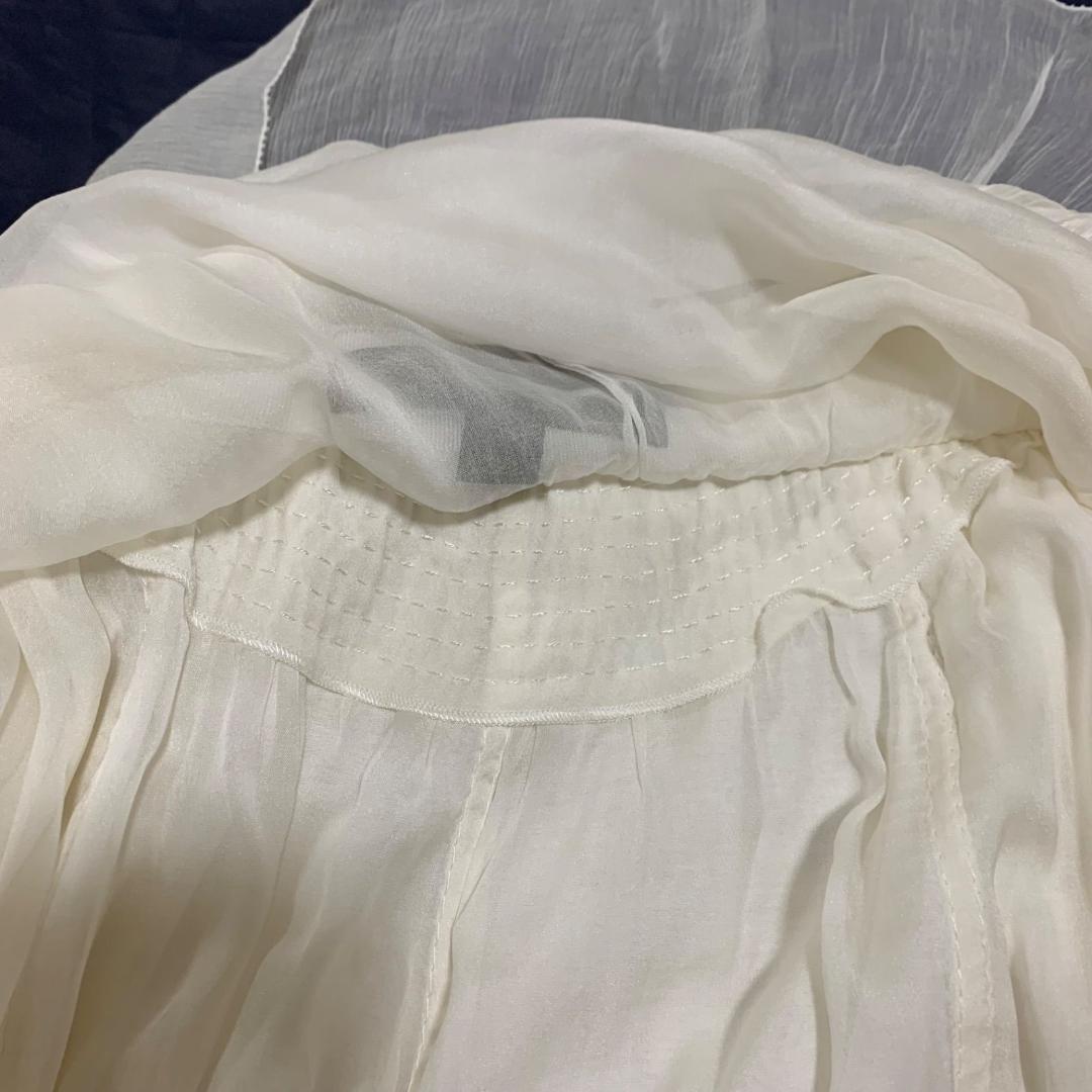良品✨ルイヴィトン レース 刺繍 フレアスカート 白 ホワイト 34 S