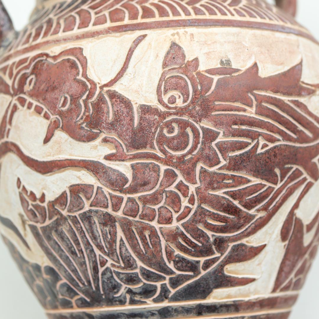 スコータイ様式 龍文耳付壺 - メルカリ