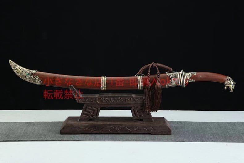 清腰刀刺繍春刀一体模様鋼唐横刀牛尾刀 古兵器 武具 刀装具 日本刀 模造刀 居合