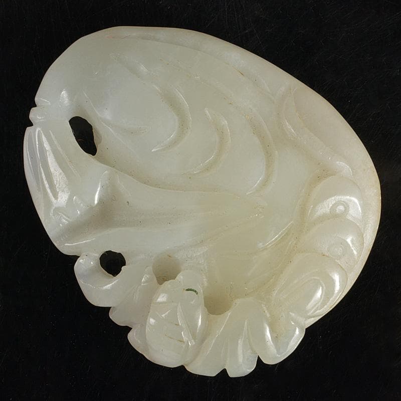 中国 玉石白玉彫刻 蝙蝠彫 根付 紙鎮 置物 C R7147E - メルカリ