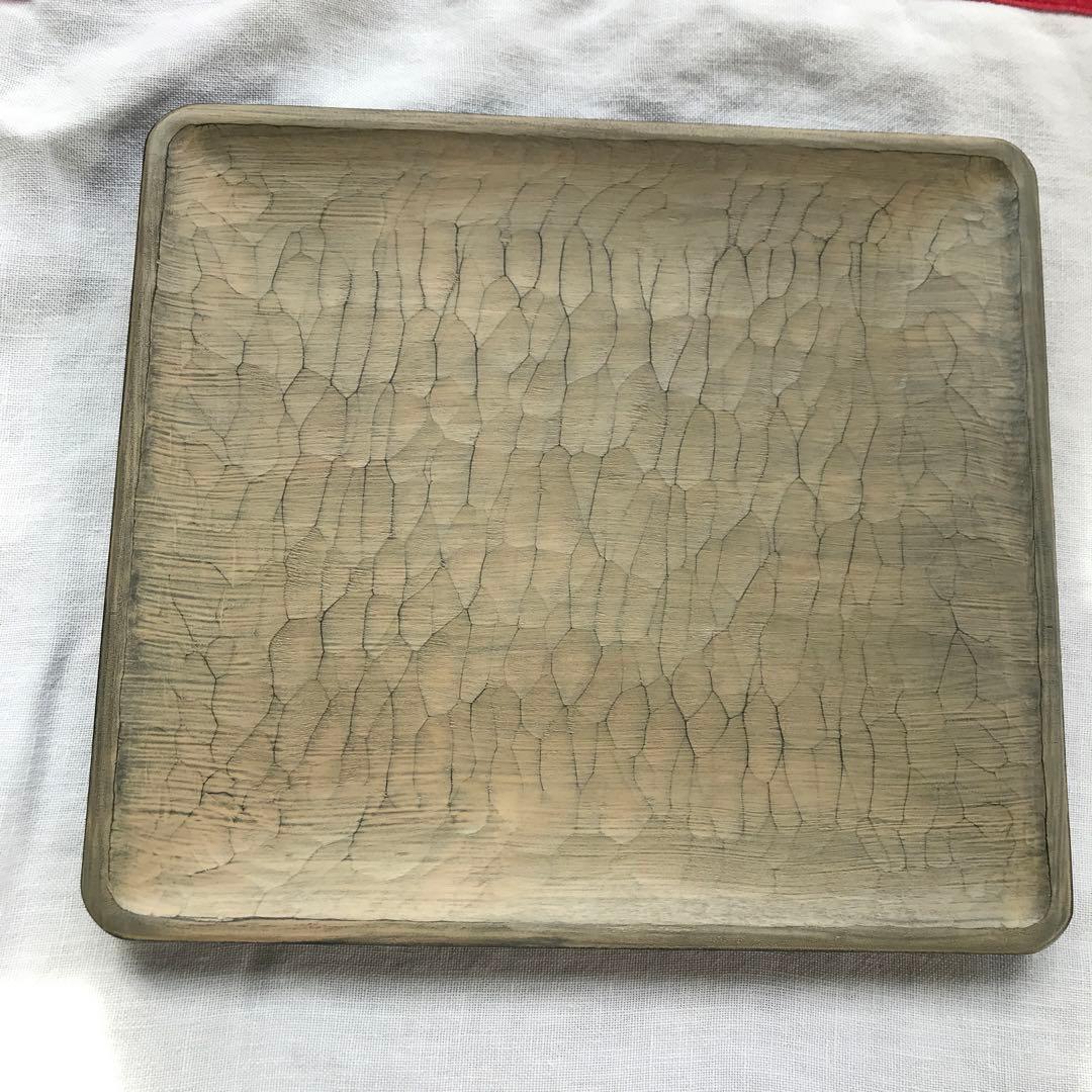 三谷龍二トレイ角盆漆特大サイズ