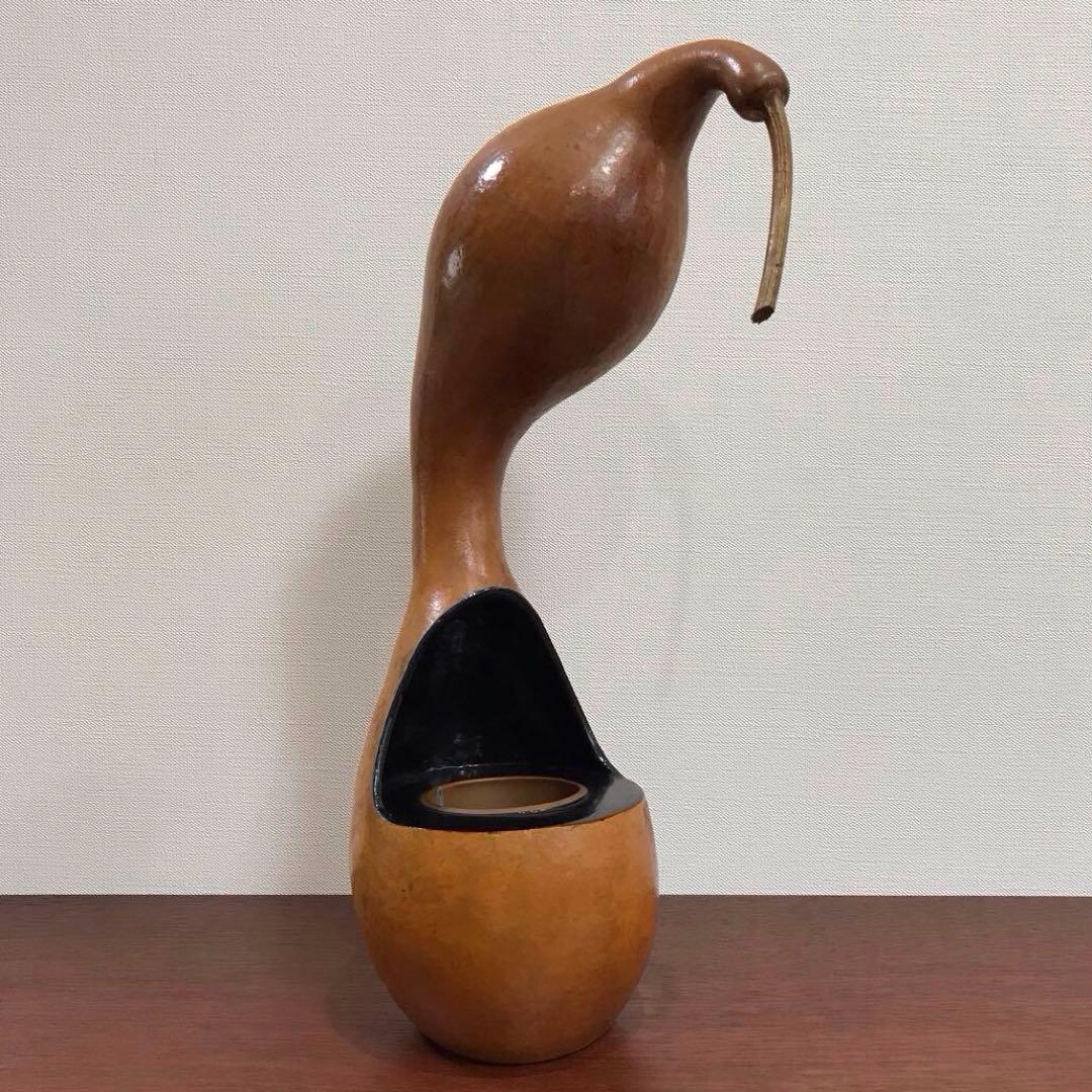 ふくべ細工 瓢箪 ひょうたん 花器 花入 縦型 茶道 華道 床の間 - メルカリ